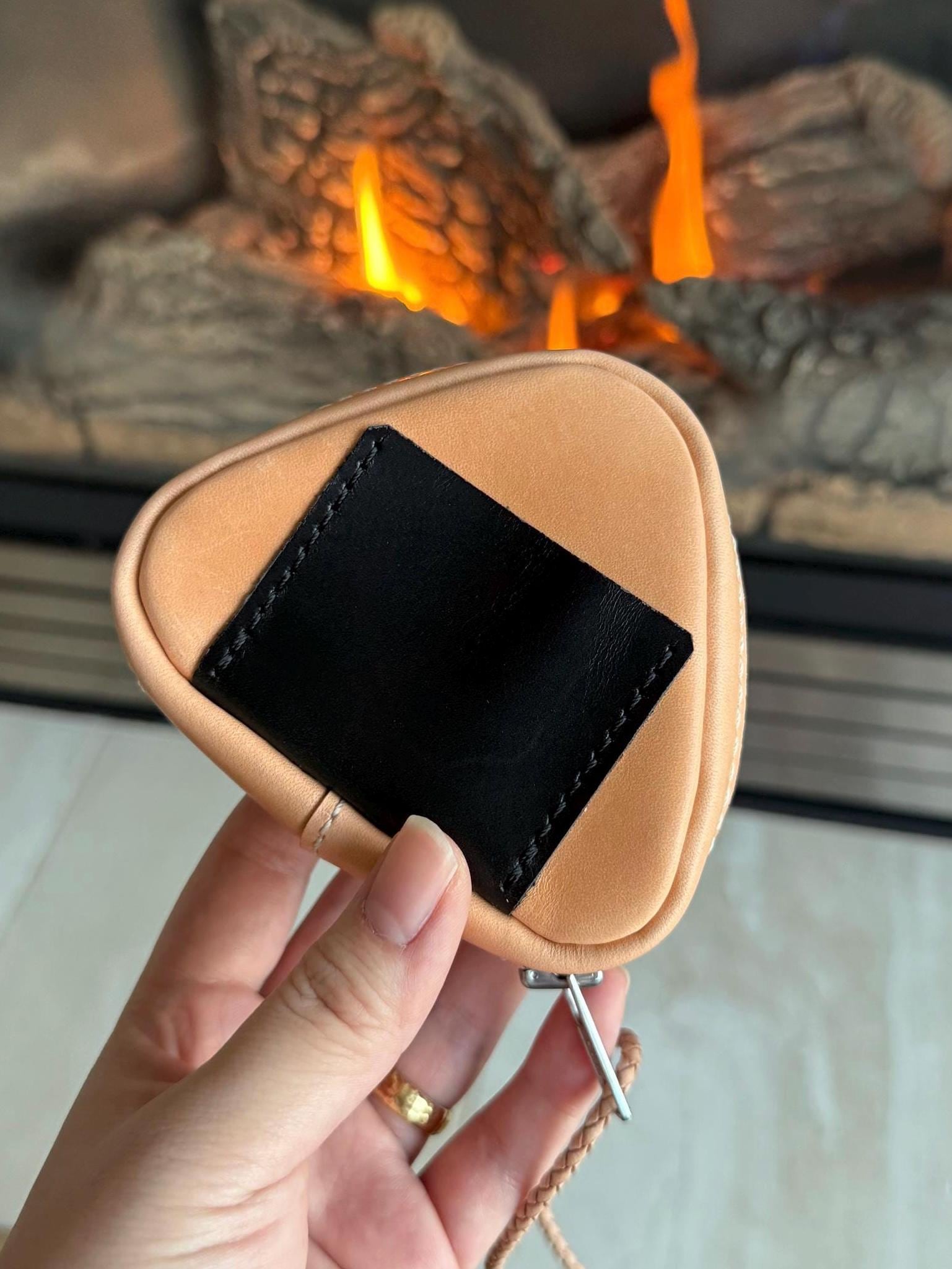 Handmade Onigiri Pouch: Italian Leather Coin Purse - Etsy