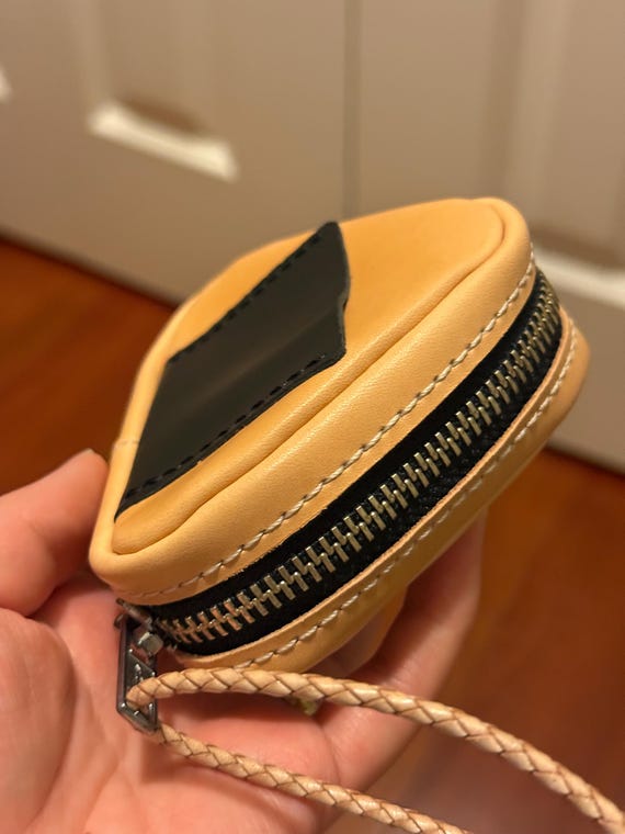 Handmade Onigiri Pouch: Italian Leather Coin Purse - Etsy
