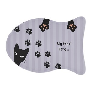 Cat Feeding Mat in purple