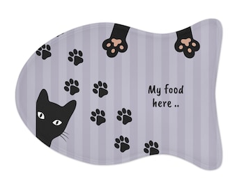 Tappetino per l'alimentazione del gatto in viola
