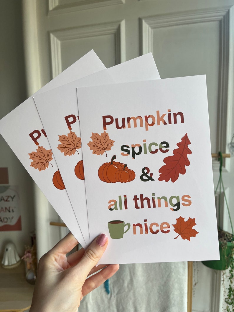 Abstract prints A4 & A5 Pumpkin spice A5