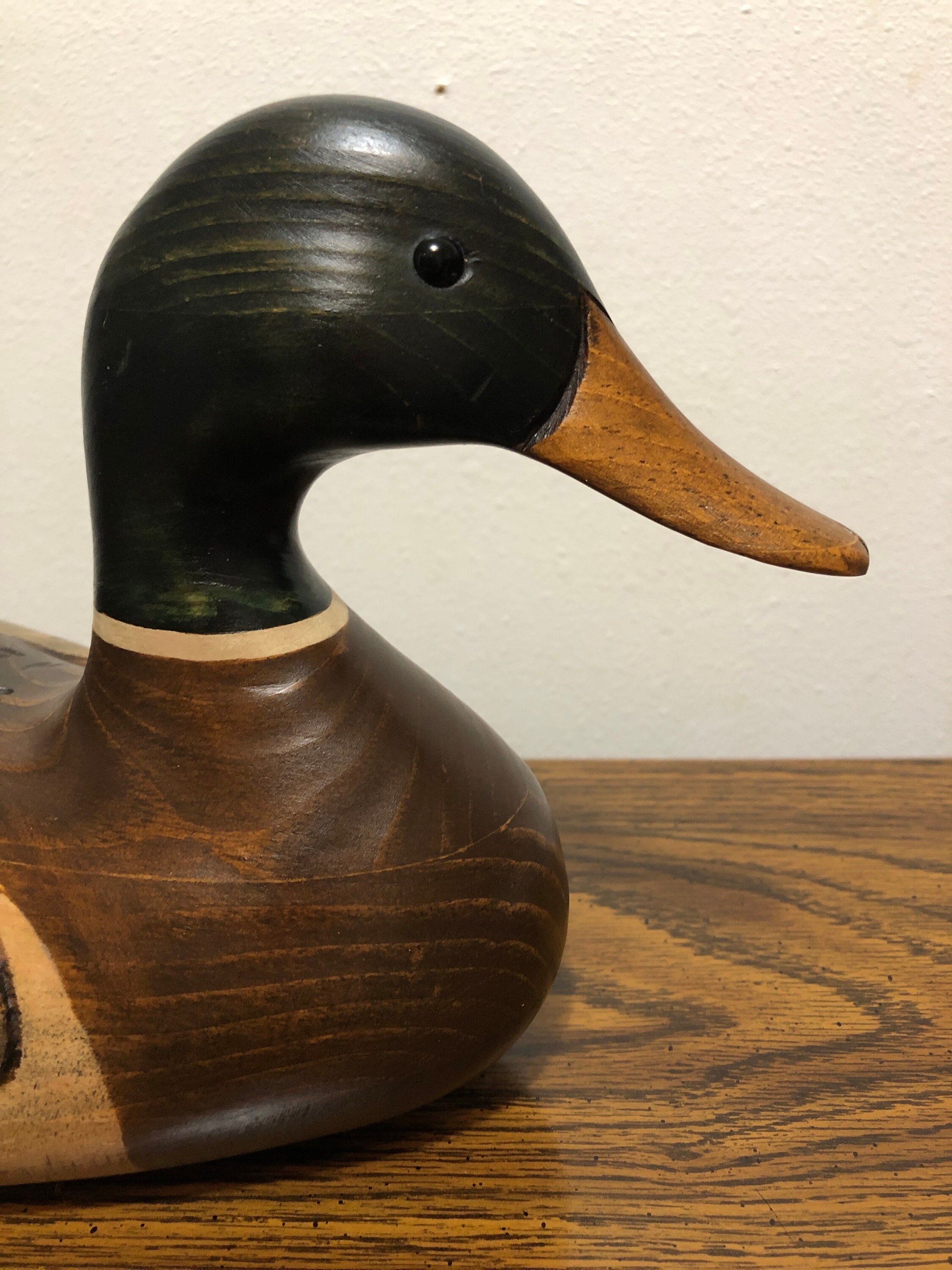 Beautiful Large Tom Taber Iowa Ducks Unlimited Wooden Decoy