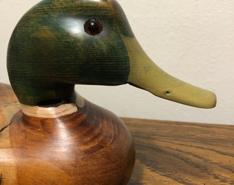 Beautiful Tom Taber Wooden Duck - Etsy