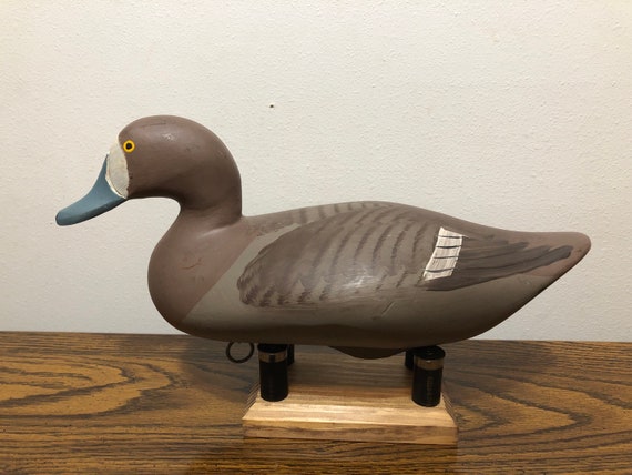 Hand Carved Blue Bill Wooden Duck Decoy (Jef) Hand Carved Blue Bill Wooden Duck Decoy (Jef)