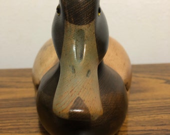 Beautiful Tom Taber Wooden Blue Bill Duck - Etsy