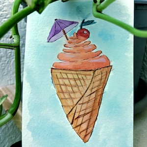 Petite carte en aquarelle