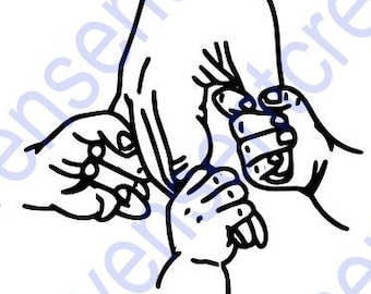 Mom, dad, nana 3 kids hands SVG. Holding Childs and mom/dad  hands SVG. Family svg. Mother's day gift. Digital files  Cricut
