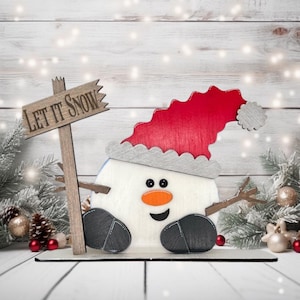snow ball  Winter Shelf Sitter WOOD BLANK, DIY paint party, Snowflake, Snow, christmas, Mantle decor, Centerpiece,