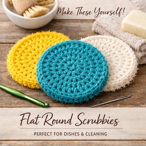 Crochet Scrubby Pattern | Beginner Dish & Bath Scrubbies (PDF Pattern)