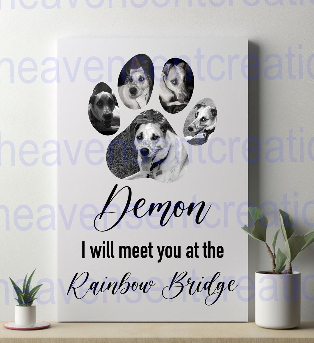 Personalized Dog Print Png Pet Memorial Dog Memorial Loss - Etsy