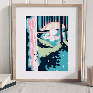 Sci Fi Illustration Firefly forest drawing original concept artwork digital drawing sci fi landscape drawing sci fi art nature drawing