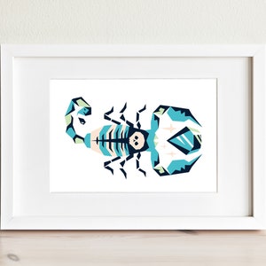 Scorpio artwork gift zodiac drawing illustration Scorpio art astrology gift idea zodiac drawing original artwork digital illustration