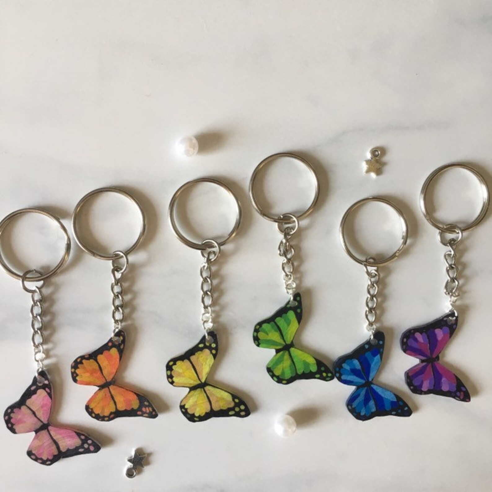Butterfly keychains Etsy