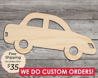 Police Car Blank Shape Wooden Pack Bundle Plywood Hobbies Set #1129