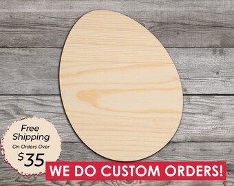 Wood Blanks 10x Wooden Easter Egg Wooden craft supplies Wood Egg wooden cutouts MG000889 1 Shapes