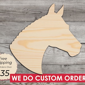 Horse Head 4 Laser Cut Out Wood Shape Craft Supply \u2013 Woodcraft Cutout