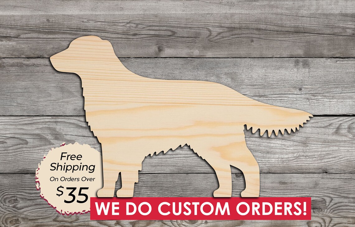 Golden Retriever Wooden Craft Shape / Wood Cutout Home Decor Etsy