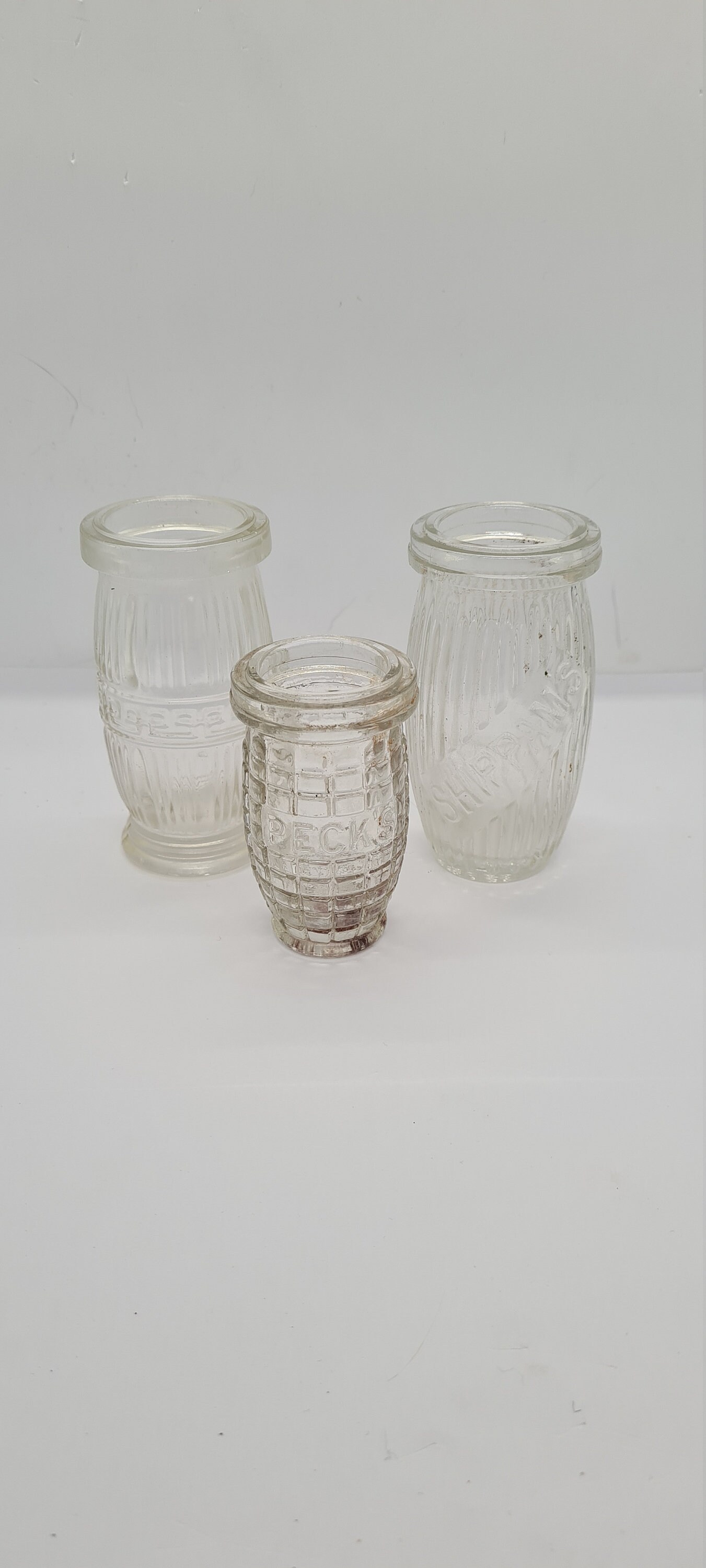 1920s small glass potted meat paste jars Etsy