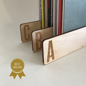 Eco Friendly,Both Sides Vinyl Record Dividers, A to Z, Poplar Record Dividers, Vinyl Album Organization, LP Separators image 1