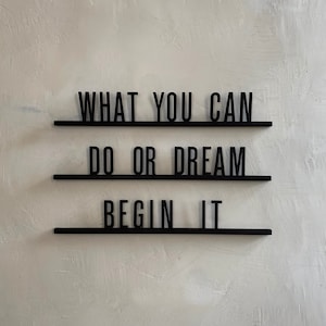 Estantes de declaración, repisas de letras, juego de 3 tableros de letras, tablero de marquesina, decoración colgante de pared, decoración de pared, estantes de letras flotantes