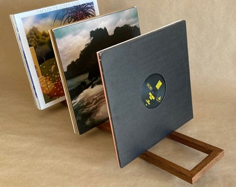 Wooden Modern 3 tier Vinyl Rack, Record Storage, Minimalistic Vinyl Storage