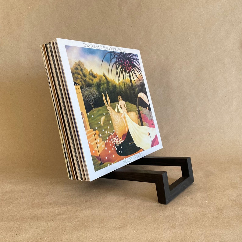 Unique Vinyl Rack, Wood Vinyl Records Storage, Modern design, Minimalistic Vinyl Storage, Record Storage, Record Rack, LP Record Stand image 9