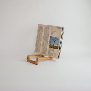 Unique Vinyl Rack, Wood Vinyl Records Storage, Modern design, Minimalistic Vinyl Storage, Record Storage, Record Rack, LP Record Stand image 3