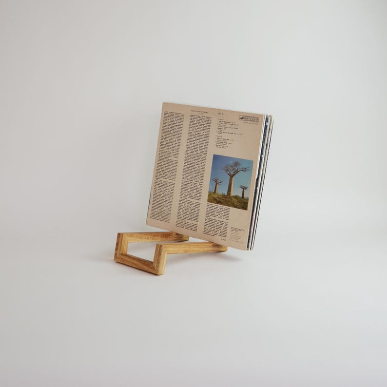 Unique Vinyl Rack, Wood Vinyl Records Storage, Modern design, Minimalistic Vinyl Storage, Record Storage, Record Rack, LP Record Stand image 3