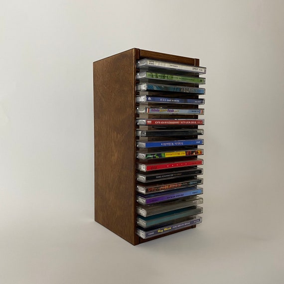 Cd rack wood discount