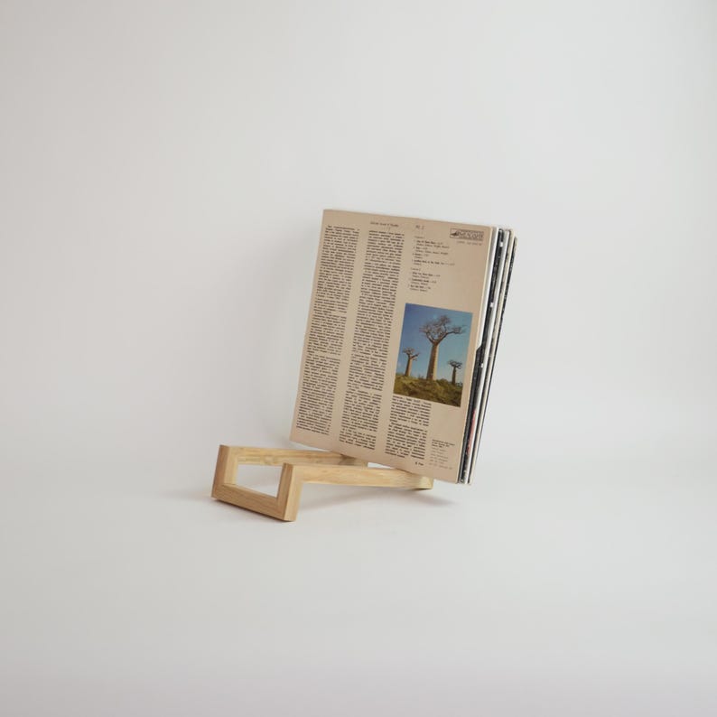Unique Vinyl Rack, Wood Vinyl Records Storage, Modern design, Minimalistic Vinyl Storage, Record Storage, Record Rack, LP Record Stand Without Finish