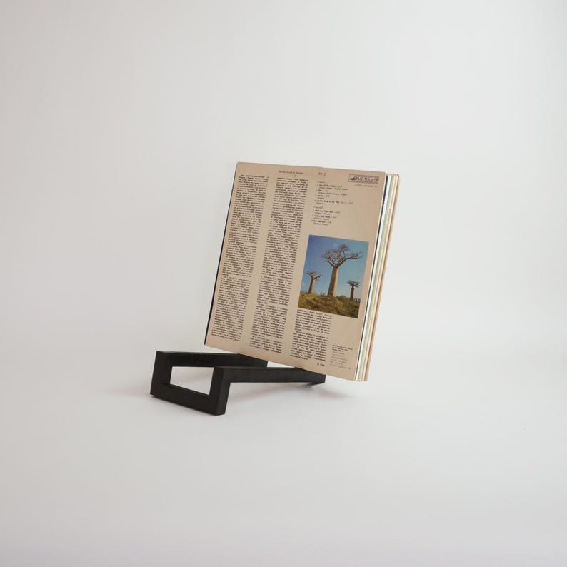 Unique Vinyl Rack, Wood Vinyl Records Storage, Modern design, Minimalistic Vinyl Storage, Record Storage, Record Rack, LP Record Stand Black