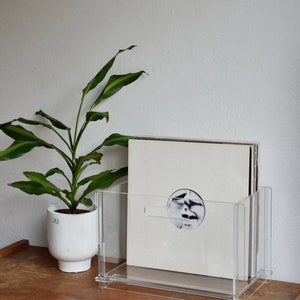 Vinyl Storage Box Display, Record Organizer, Plexiglass Vinyl Box, Minimalistic Vinyl Storage Box, Vinyl Display Box, Record Holder image 5