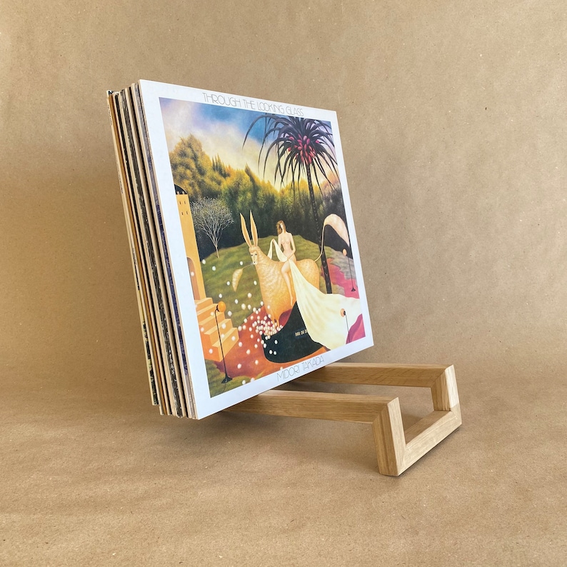 Unique Vinyl Rack, Wood Vinyl Records Storage, Modern design, Minimalistic Vinyl Storage, Record Storage, Record Rack, LP Record Stand image 10
