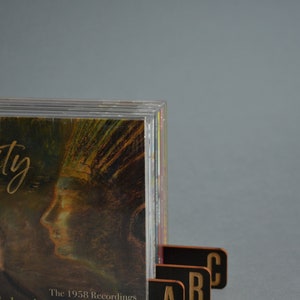 Eco Friendly, Both Sides CD Dividers, Set of 26 Horizontal, A to Z, CD Album Organization Black