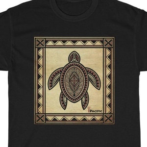 Samoan Tapa Cloth Siapo Turtle Polynesia Design unisex t-shirt