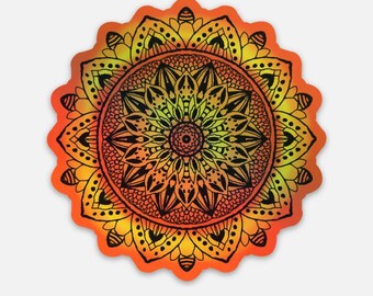 Holographic Mandala Sticker