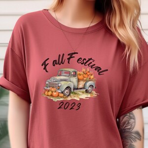 Fall Festival Staff Shirt - Vintage Truck & Wreath Design - Fall Festival 2023 - Comfort Colors - Fall Festival Tee - Fall Festival Outfit