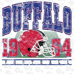 PNG di football americano vintage di Buffalo