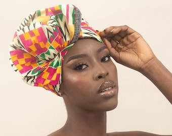 ANOKO African Head Wrap | Kente Head Wrap | Head Wraps for Women | Black Hair Accessories