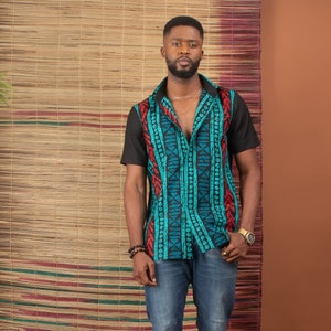 AKONI African Print Ankara Shirt / African Shirts for Men
