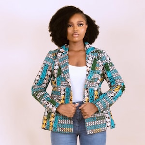 MAKEDA – Ankara African Print Blazer – Tailored Women’s African Jacket – Handmade