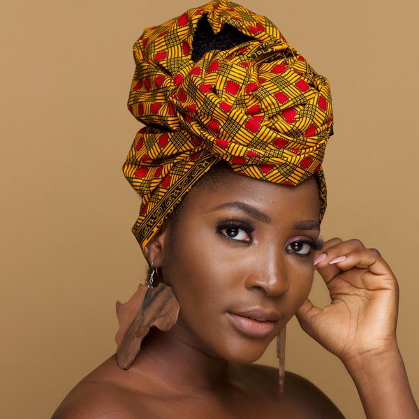 Gift for Her | African Head Wrap | Ankara Head Wrap - AYANDA