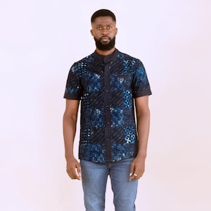 NIKO - African Men’s Shirt – Ankara Print Top – Handmade