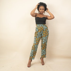 TARIBI African Print Ankara Pants Trousers  | African Clothing for Women