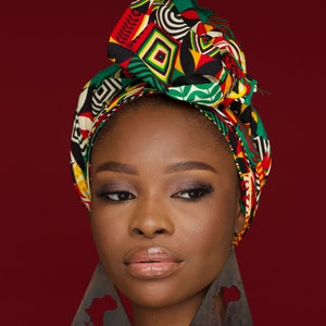 RONKE Ankara Head Wrap African Hair Wrap Gift for Her image 1