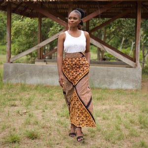 Last Chance - Uk 6/US 2 - TABIA African Print Long Skirt | Ankara Maxi Skirt | Printed Skirt | African Maxi Skirt