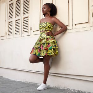 Last Chance - Uk 18/US 14 - LULU African Print Ankara Short Skirt | African Clothing for Women | Bold Fashion | Statement Skirt