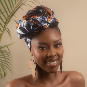 AYANNA African Head Wrap | Ankara Head Wrap | Floral Head Wrap | Head Wraps for Women | Black Hair Accessories | Head Scarf