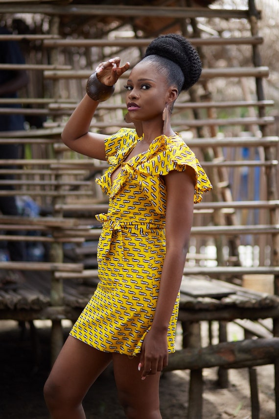 African Print Mini Dress Ankara Dress African Dress - Etsy