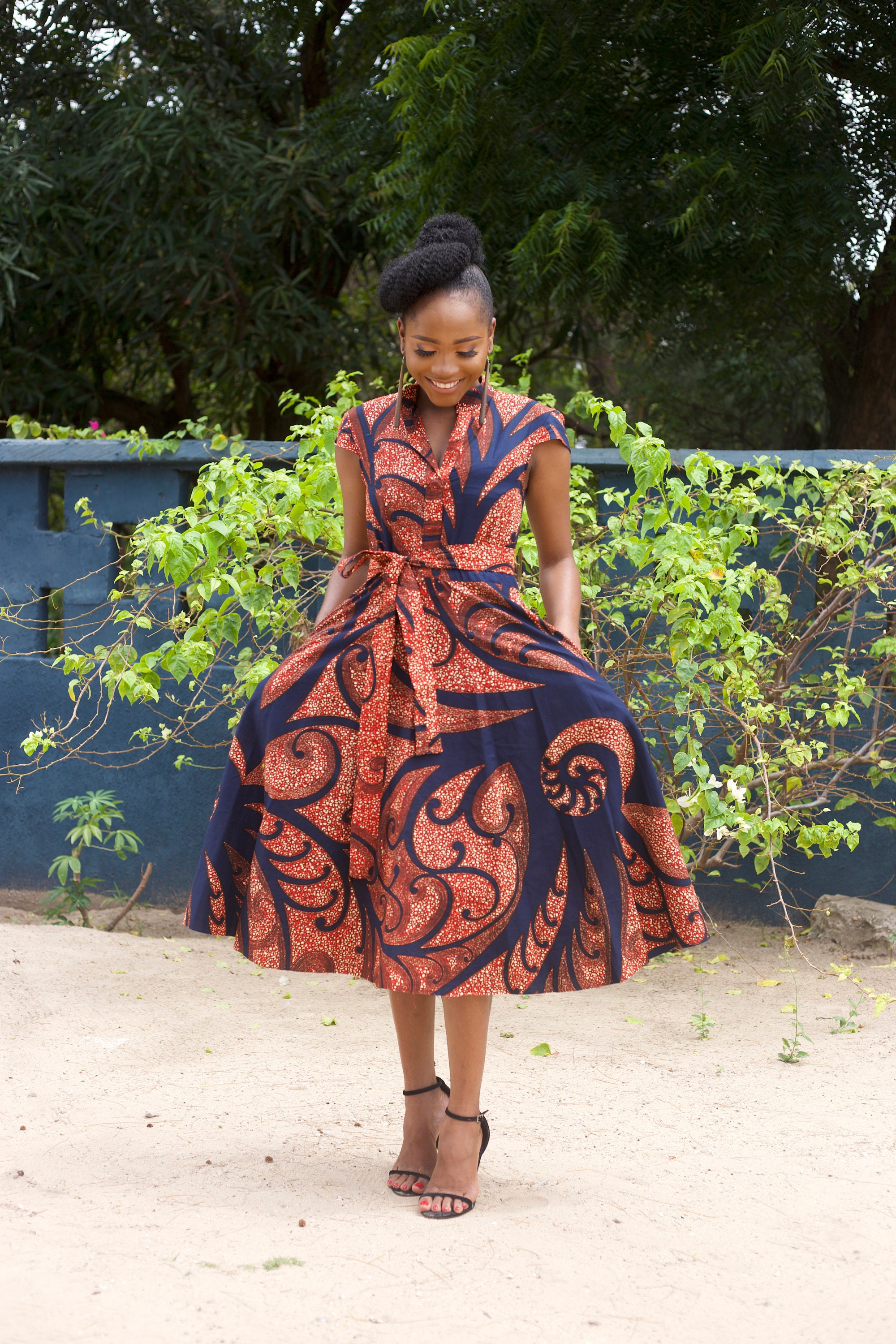 Stylish African dress Ankara dress African print dress -  Portugal